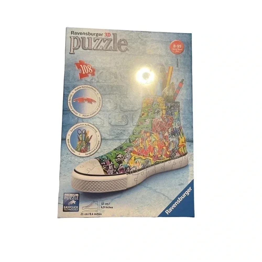 NEW SEALED Sneaker Graffiti Style 3-D Puzzle Sneakerhead Pencil Holder 108 Pcs